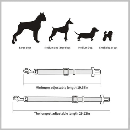 FurGuard Adjustable Pet Travel Seat Belt